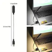 1pc usb led reading light portable flexible usb eye protection mini night light laptop computer desktop desk lamp details 1