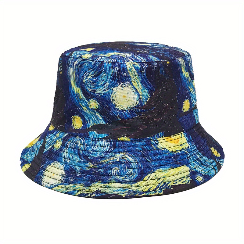 New Fashion Unisex Graffiti Print Bucket Hat Summer Men Women