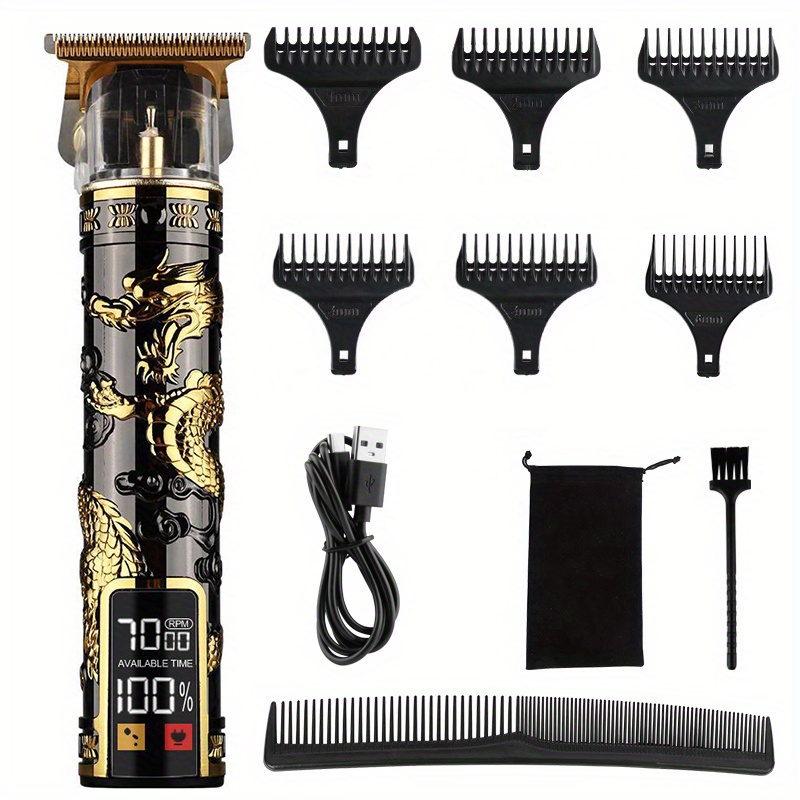 1pc Rechargeable Hair Clipper, Oil Head Clippers Modified Score Engraving  Electric Clippers, Professional Hair Salon Clipper, 0 Gapped Edgers Blade,  Hair Trimmer For Home, Special The Lion With The Crown Pattern Design