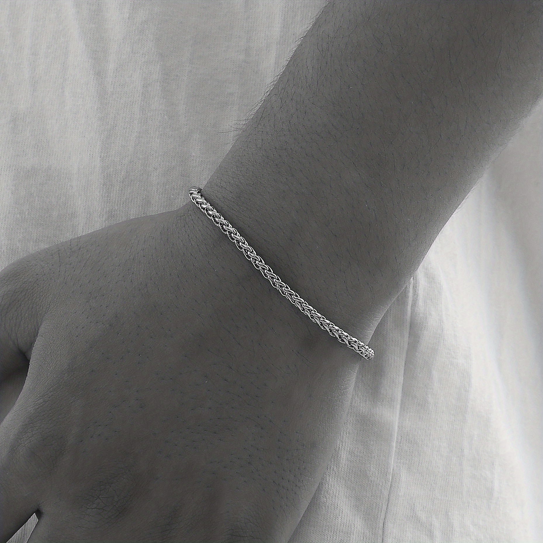 1pc Fashionable Popular Minimalist Silvery Stainless Steel Bracelet Jewelry For Men Daily Decoration For Gift Party