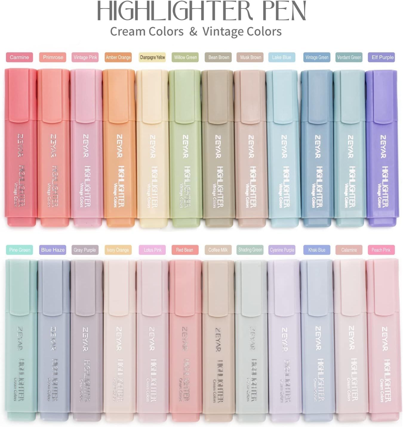 Highlighter Pen Cream Colors Chisel Tip Markers Water Based - Temu