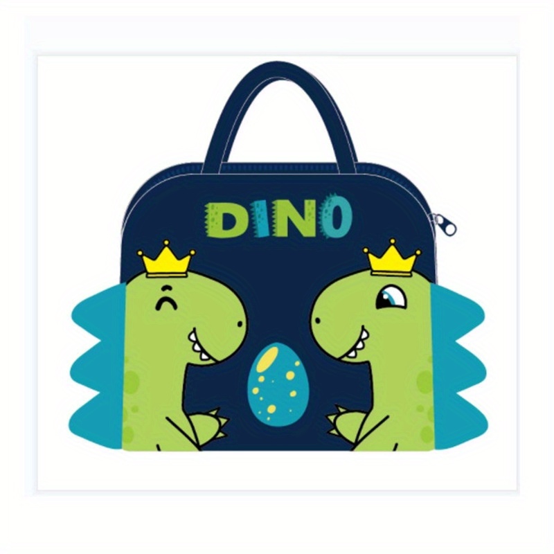 Dinosaur Cartoon Pattern Egg Bag, Insulated Lunch Bag, Picnic Bag