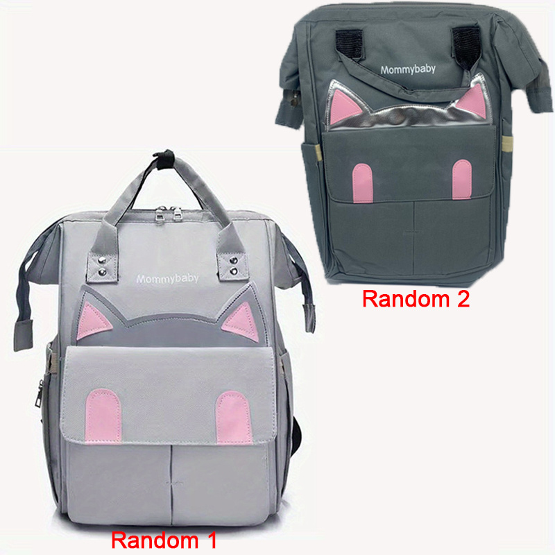 Cat Baby Diaper Bag Functional Tote Backpack Top Handle Mommy Bag