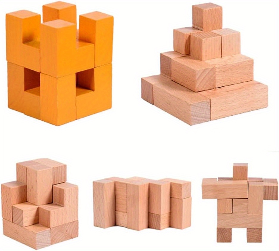 ANTICO GIOCO PUZZLE CUBETTI IN LEGNO