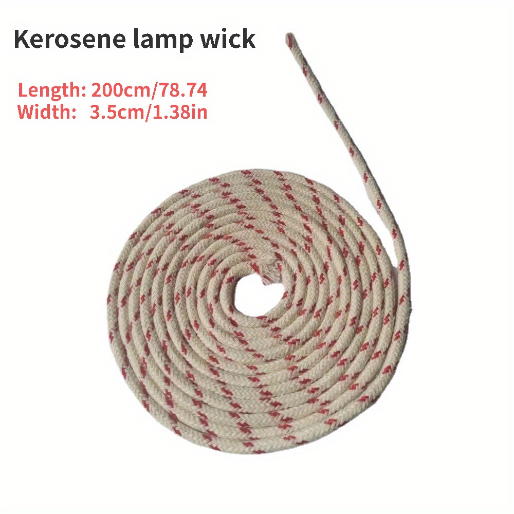 1pc Kerosene Lamp Wick, 2m/78.74in, Be Used To Replace The Round Strip  Wick,Kerosene Lamp Accessories