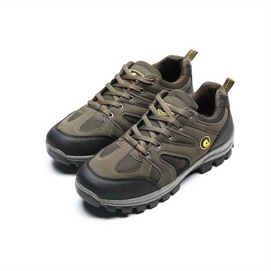 Faux Leather Hiking Shoes Non Slip Lightweight Breathable Trekking Boots