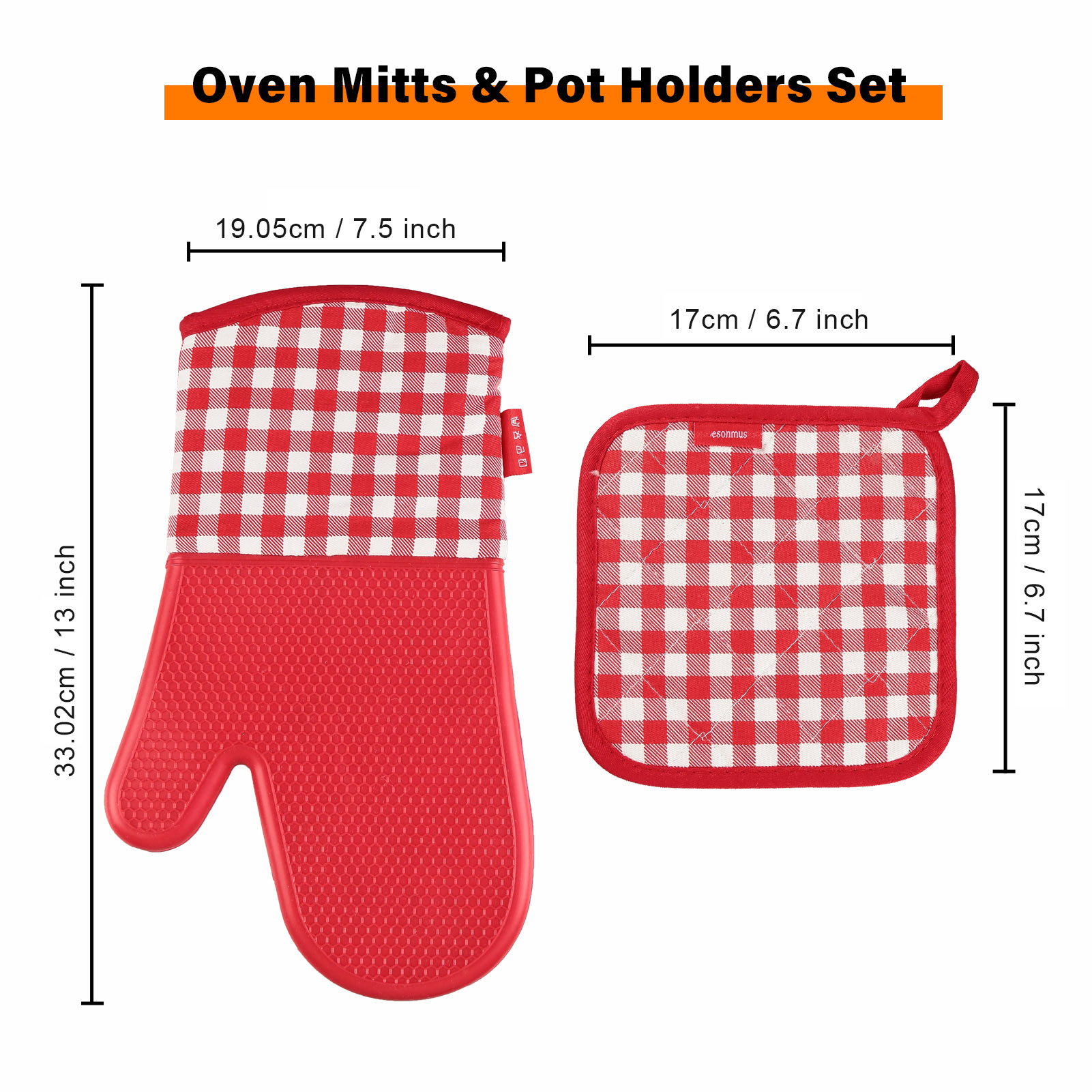Oven Mitts, Heat Resistant Non-slip Silicone Oven Mitts, Pot Holders For  Barbecue, Kitchen (gray)
