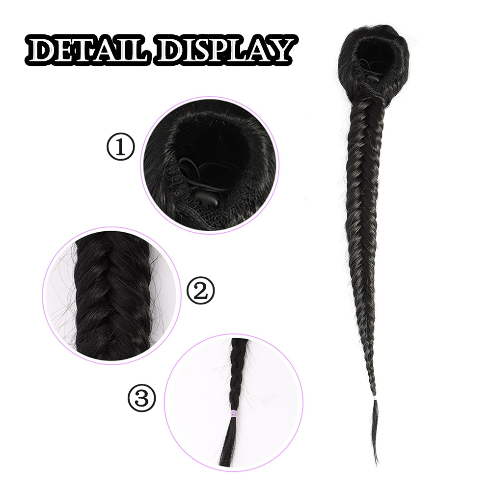 Fishbone Ponytail Extensions Women Hairpieces Synthetic Temu