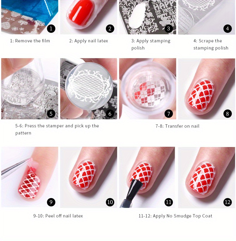 Stainless Steel Nail Stamping Plates Multi Shapes Image Temu