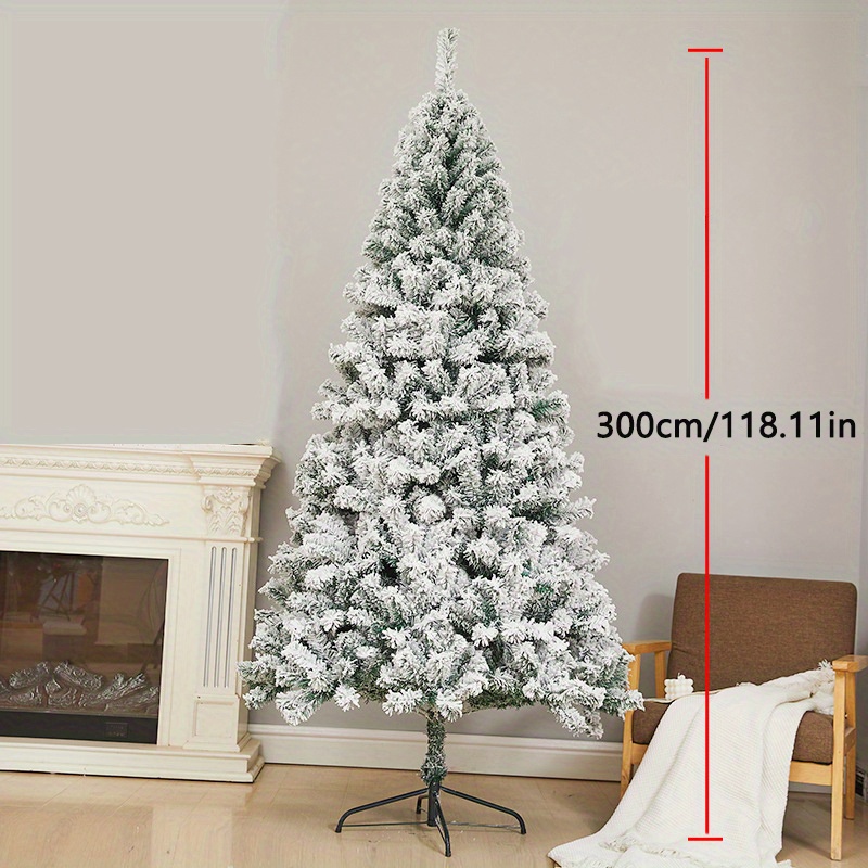 1pc Flocking Christmas Tree PVC Simulation Snowfall Artificial Cedar Tree