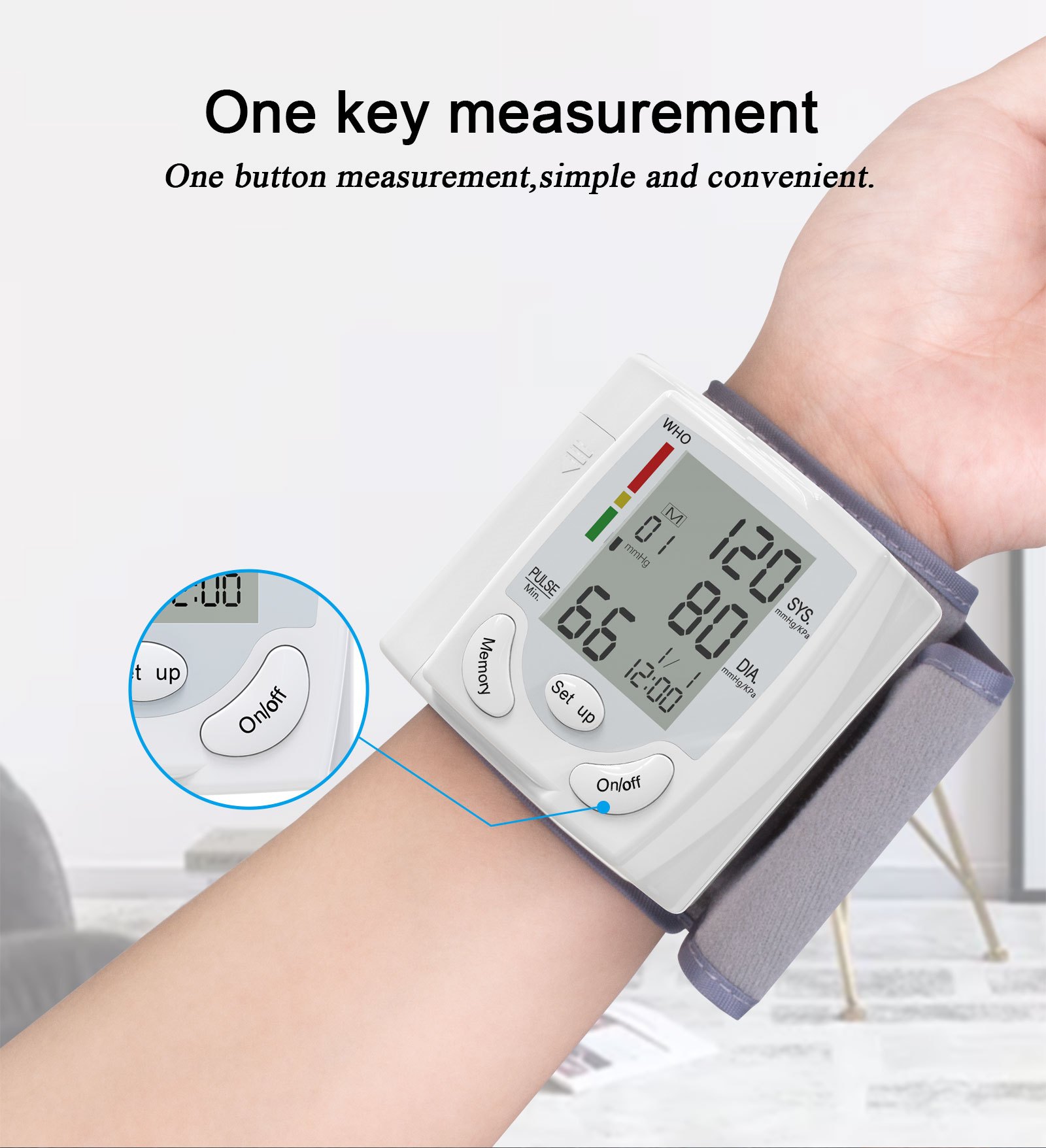 1pc Wrist Blood Pressure Monitor Ck W118 High - Temu