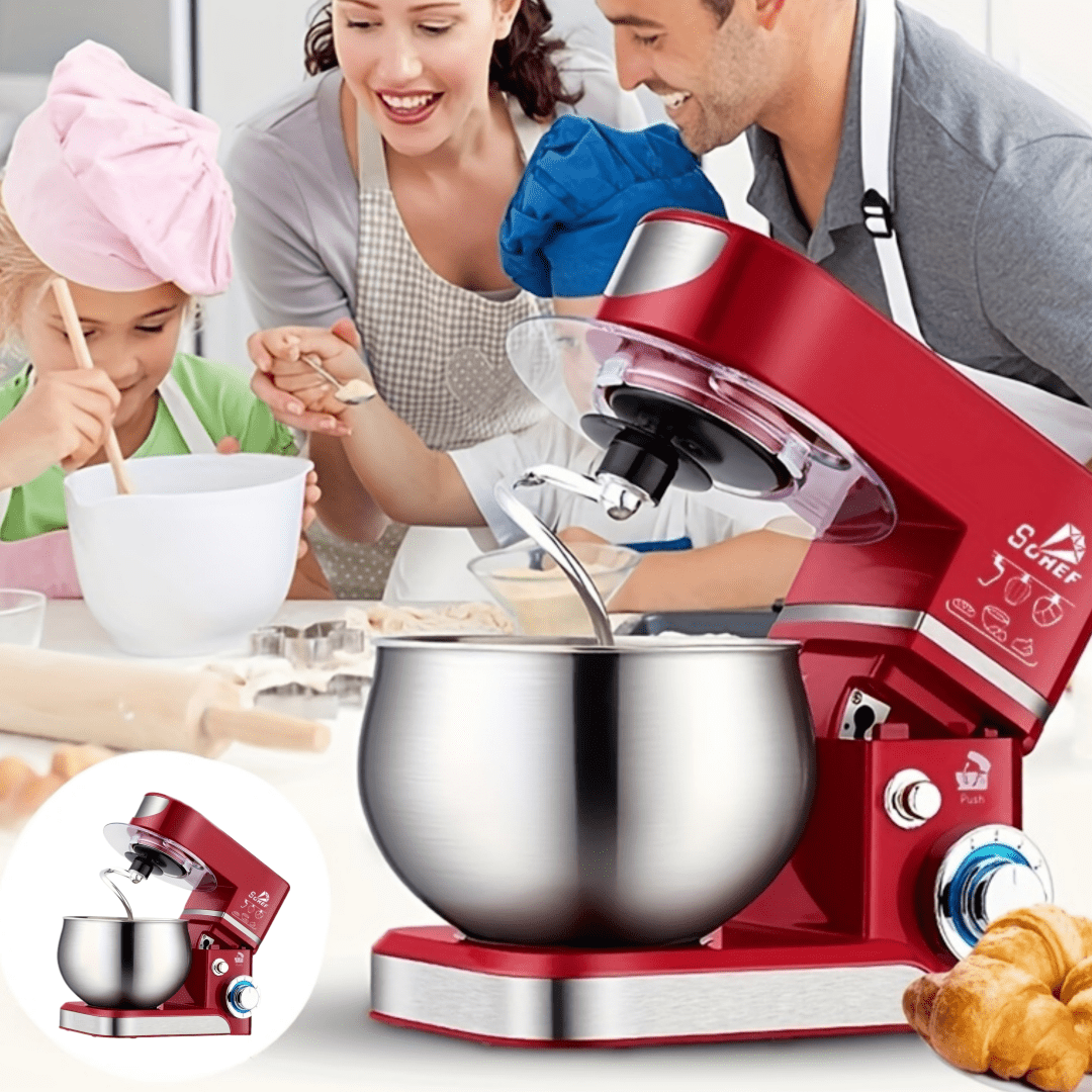 1pc Electric Mixer, Fully 1.32gal Automatic Kitchen Machine, Multi-function  Stand Mixer, Desktop Electric Mixer, Electric Mixer Stainless Steel Bowl