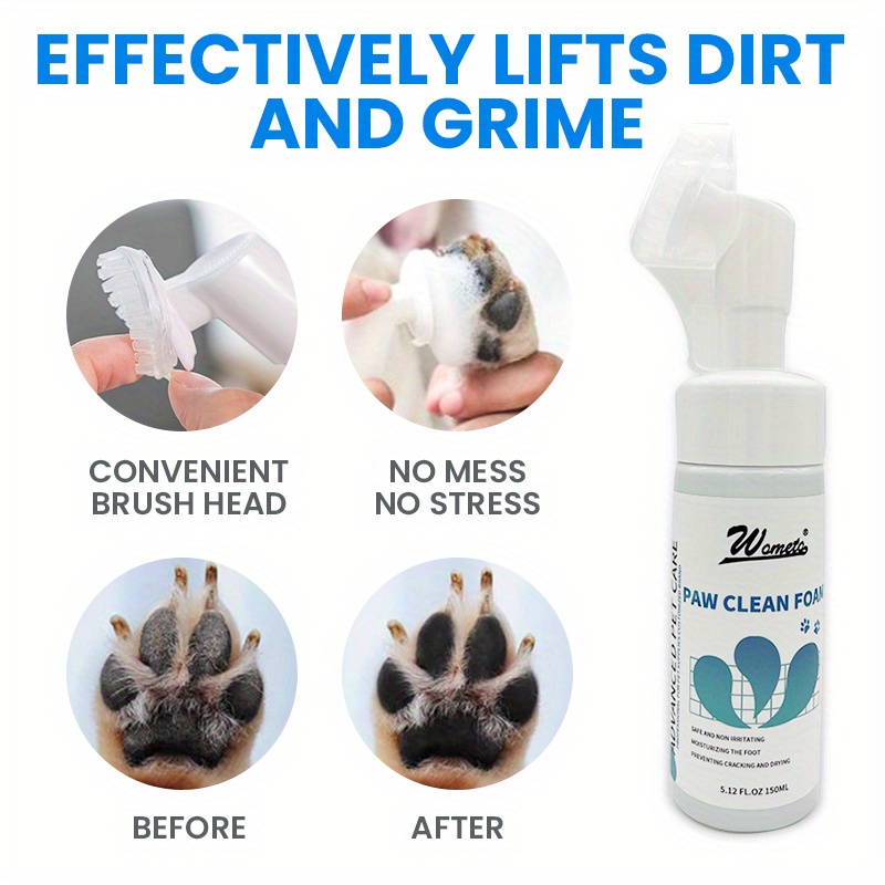 Pet Paw Deodorant Cleaner, No-rinse Waterless Shampoo Dogs And Cats Feet  Cleaning Agent - Temu