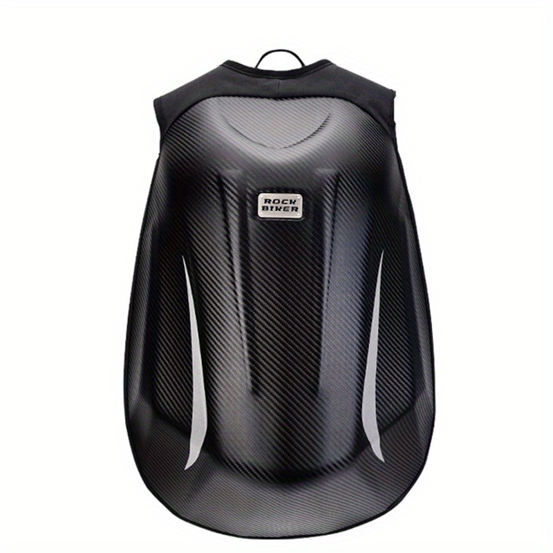  Mochila para motocicleta, mochila rígida impermeable de fibra de  carbono para hombres : Automotriz