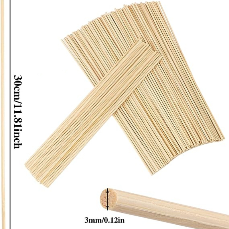 Wooden Dowel Rods Round Natural Bamboo Dowel Rods Wooden - Temu United Arab  Emirates