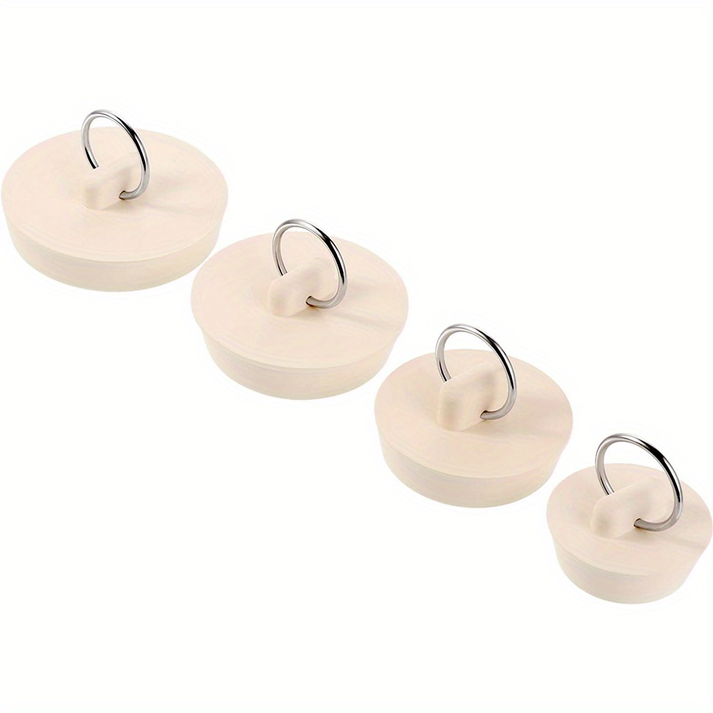 4pcs Tapones Bañera Lavabo Tapones Drenaje Tapón Agua Blanco - Temu Chile