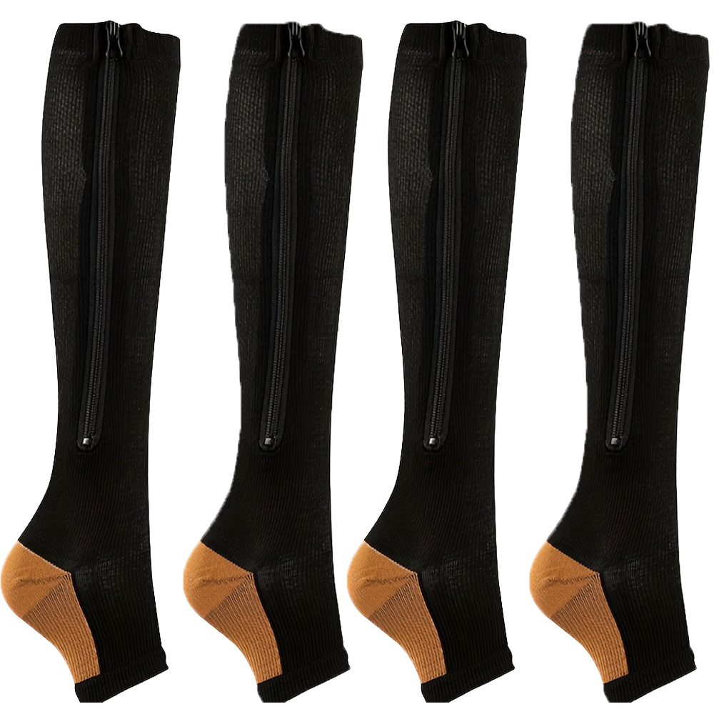  bropite Zipper Compression Socks Women & Men - 2Pairs