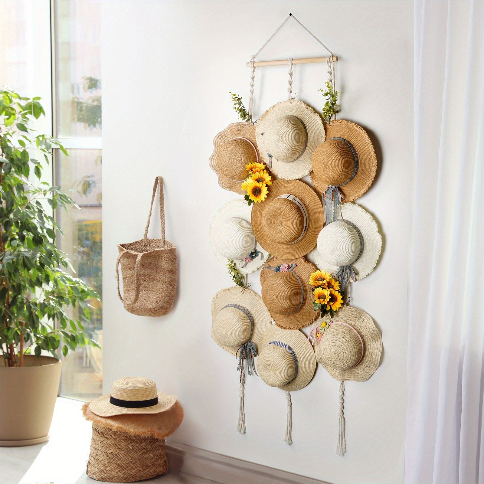 Decorating with Straw Hats - The Wicker House