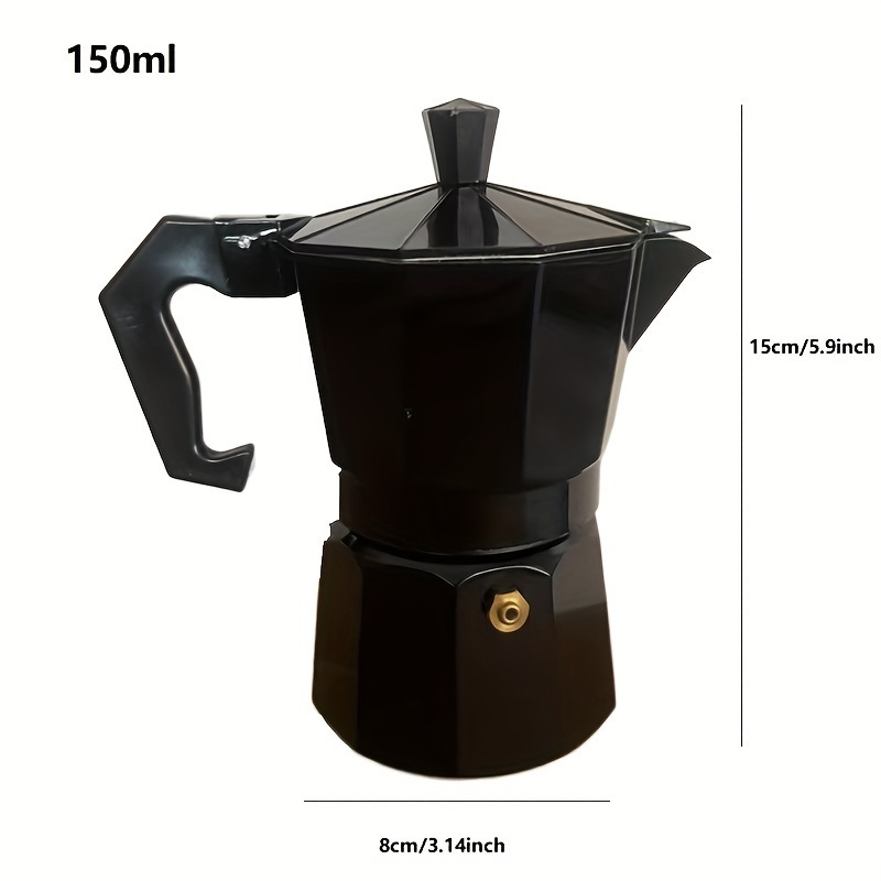 GROSCHE Milano Stovetop Espresso Maker Moka Pot 3 Cup - 5oz, Red - Cuban Coffee  Maker Stove top coffee maker Moka Italian espresso greca coffee maker  brewer percolator 