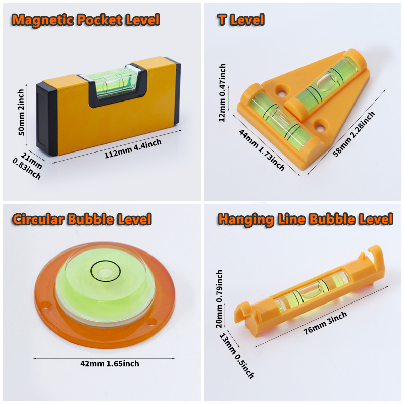 Acheter Mini ensemble d'outils de niveau 4 en 1, petit niveau à bulle  Portable, niveau de poche magnétique, niveau T, niveau à cordes