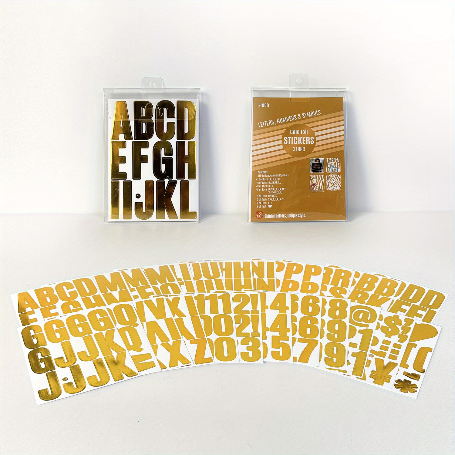  24 Sheets Alphabet Stickers, Letter Stickers 2 inch