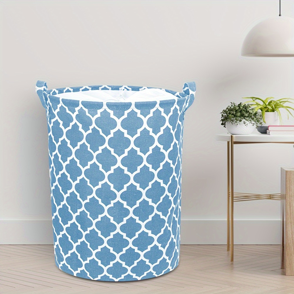 Collapsible Laundry Hamper, 20 Inch Tall Large Round Laundry Basket With  Handles,waterproof Clothes Hamper - Temu