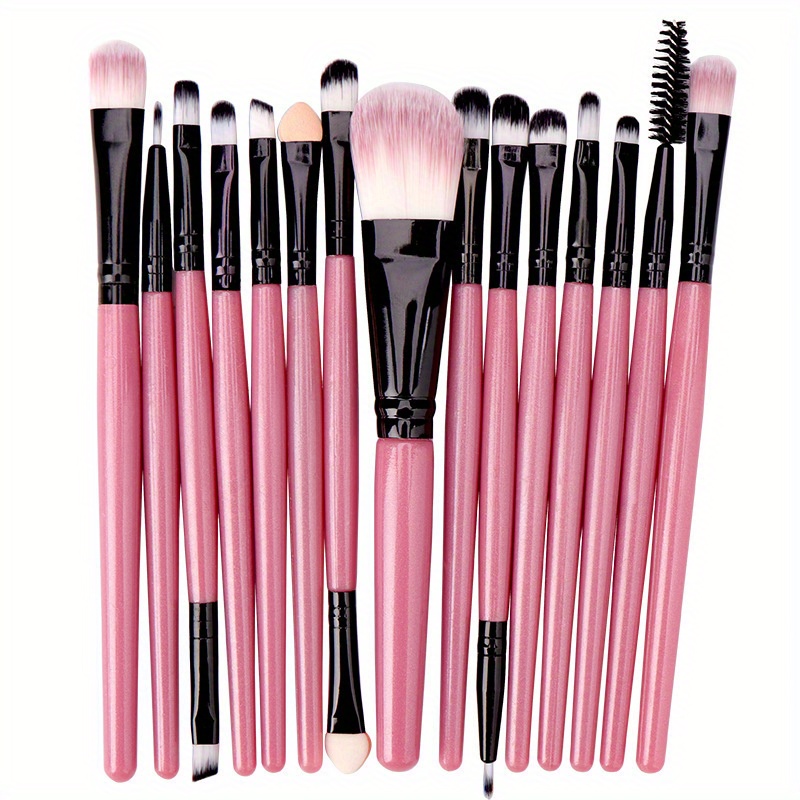 BEILI Juego de 30 brochas de maquillaje profesional de alta calidad, color  rosa, vegano, sintético, Kabuki, base, brocha para difuminar, polvo facial