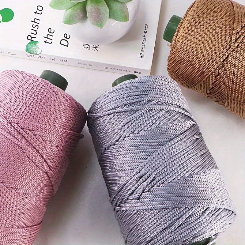 1pc 50g Hollow Ice Silk Hook Thread Yarn Trapillo Para Tejer Crochet Diy  Yarn nylon Thread Alison Mae Laine Macrame Cord 1mm 98m - AliExpress