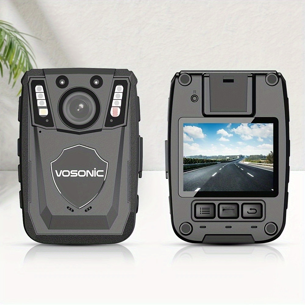  Mini cámara corporal grabadora de video incorporada de 128 GB  con visión nocturna IR y grabación de bucle HD 1080P, batería de 4-6 horas  de duración de la cámara de policía