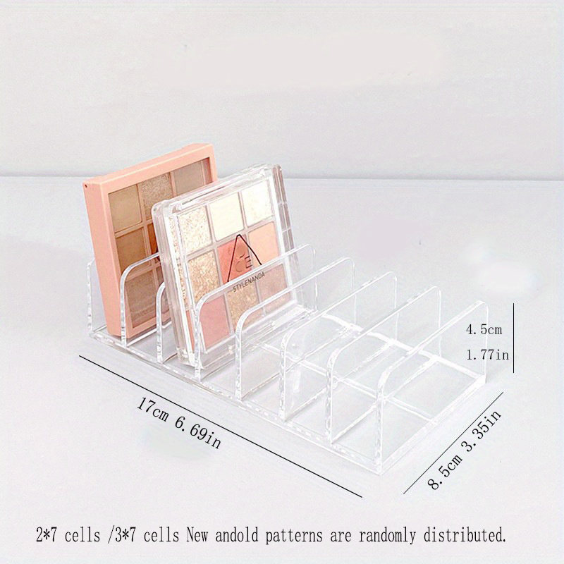 Eye Shadow Palette Storage Box Powder Partition Grid Tray - Temu