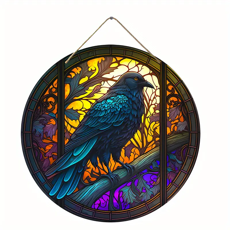 Crow Stained Glass Pattern