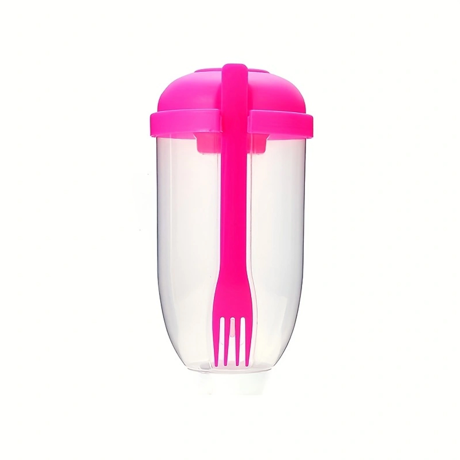 Fresh Salad to Go Container Set, Keep Fit Salad Meal Shaker Cup  with Fork and Salad Dressing Holder, Healthy Salad Container, Vegetable  Breakfast to Take Away Fruit and for Lunch (Pink)