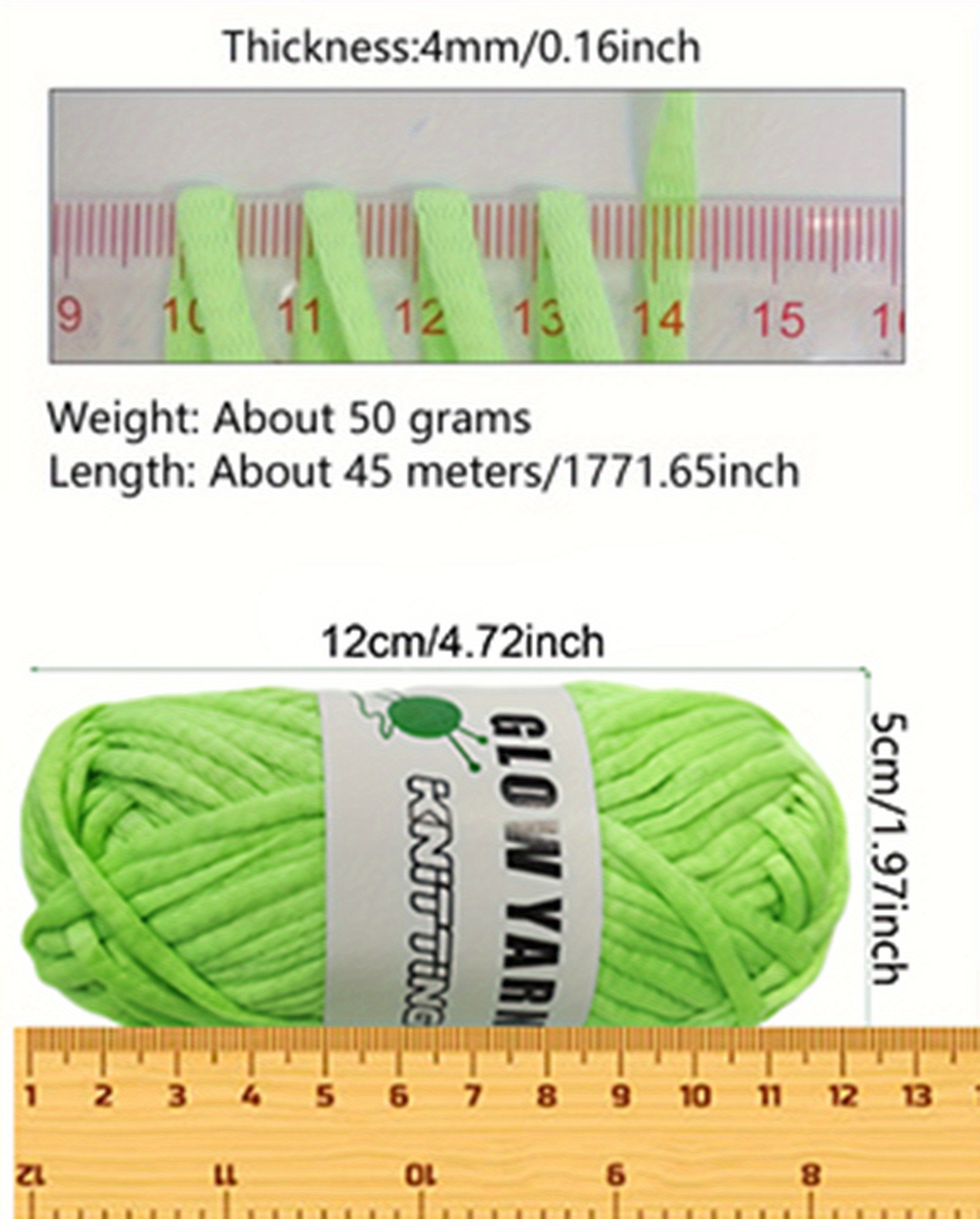 Luminous Knitting Glowing Crochet Yarn Thick Glow In - Temu