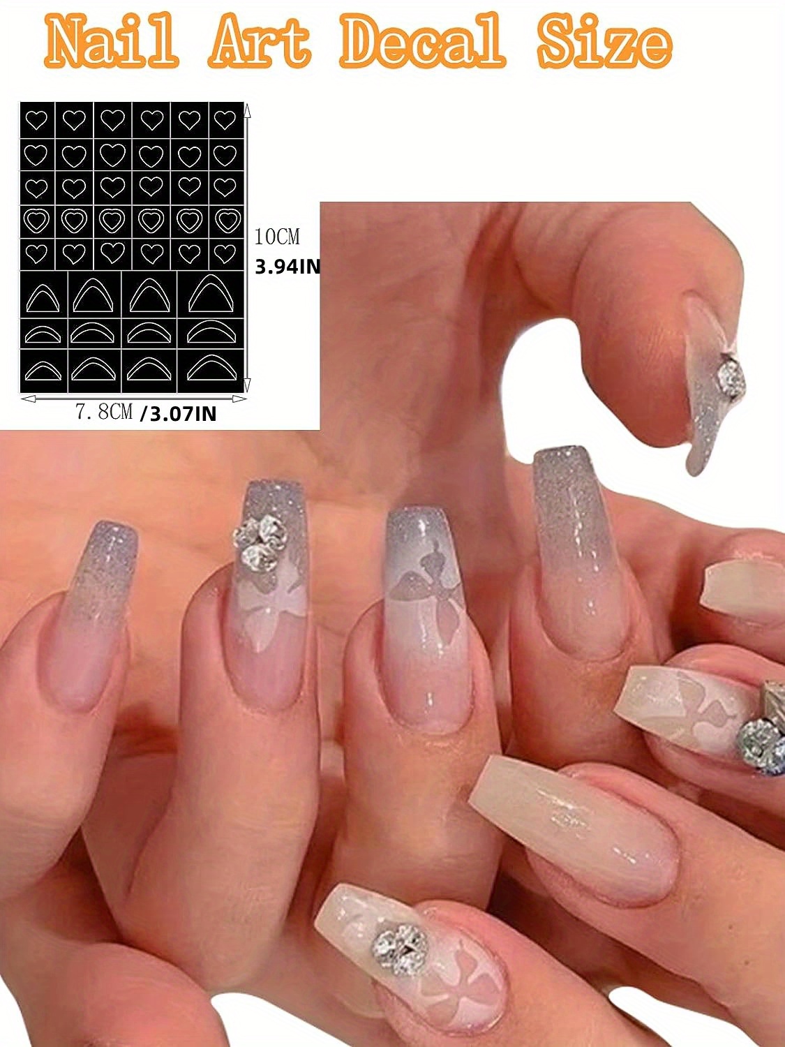 Airbrush Stencils Nail Stickers Butterfly Flower Moon Star Heart