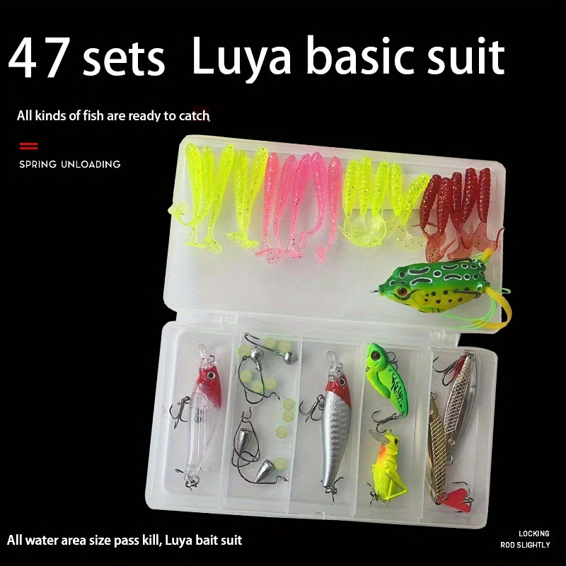 * 85pcs Fishing Lures Kit Fishing Gear Equipment For Freshwater, Bait  Tackle Kit For Bass Trout Salmon Fishing Accessories, Including Mino Soft Fr