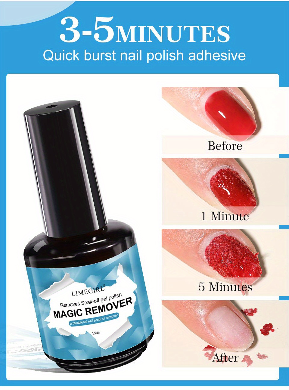 Gel Nail Polish Remover Nail Polish Remover Quick Temu