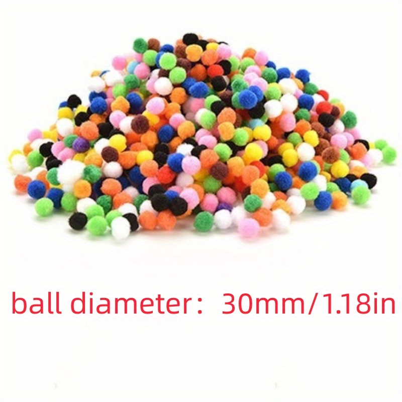 Assorted Home Party Holiday Decorations Crafts Soft Puff Balls Dia 3cm Dia  3cm 40Pcs