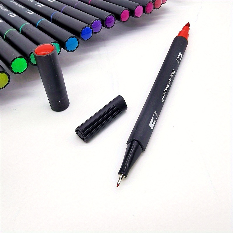 Brush Pens Drawing Art Pen Pens Dual headed Tip Markers - Temu