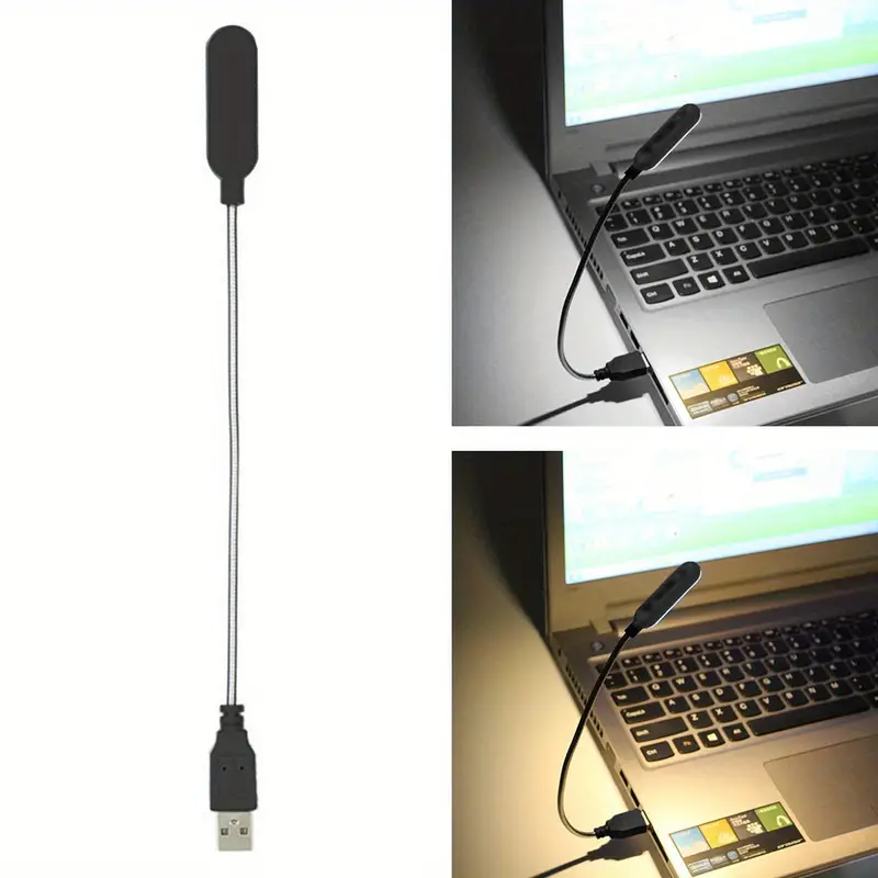 1pc usb led reading light portable flexible usb eye protection mini night light laptop computer desktop desk lamp details 2