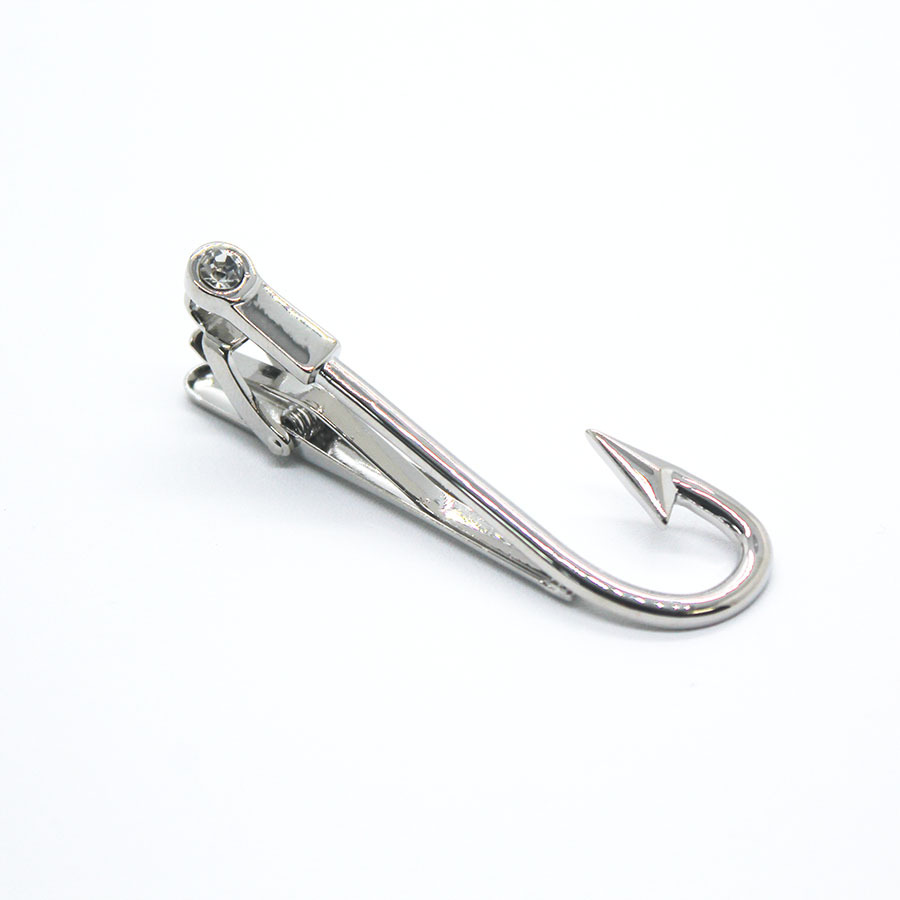 Silvery Fish Hook Shaped Tie Clip Hunter Tie Clip Mens Business Tie Pins -  Jewelry & Accessories - Temu Canada