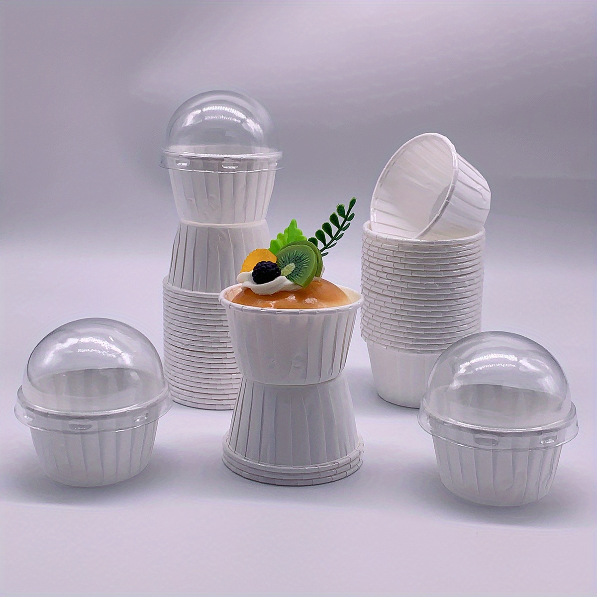 Disposable Pudding Cups With Lids Heat Resistant Plastic - Temu