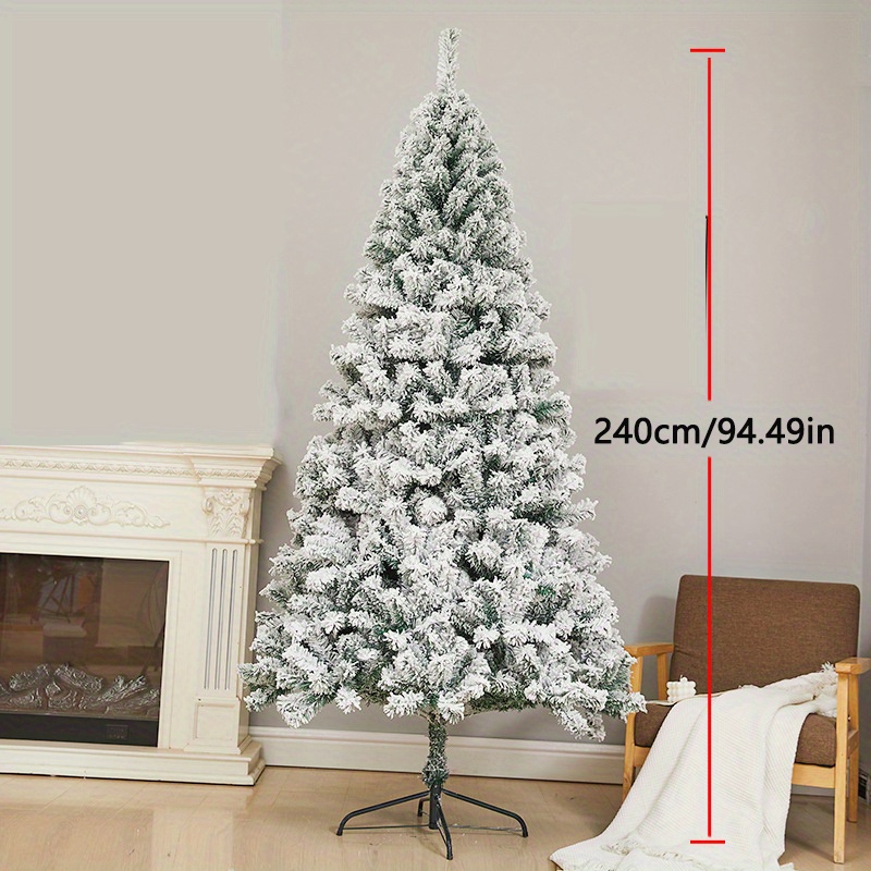 1pc Flocking Christmas Tree PVC Simulation Snowfall Artificial Cedar Tree