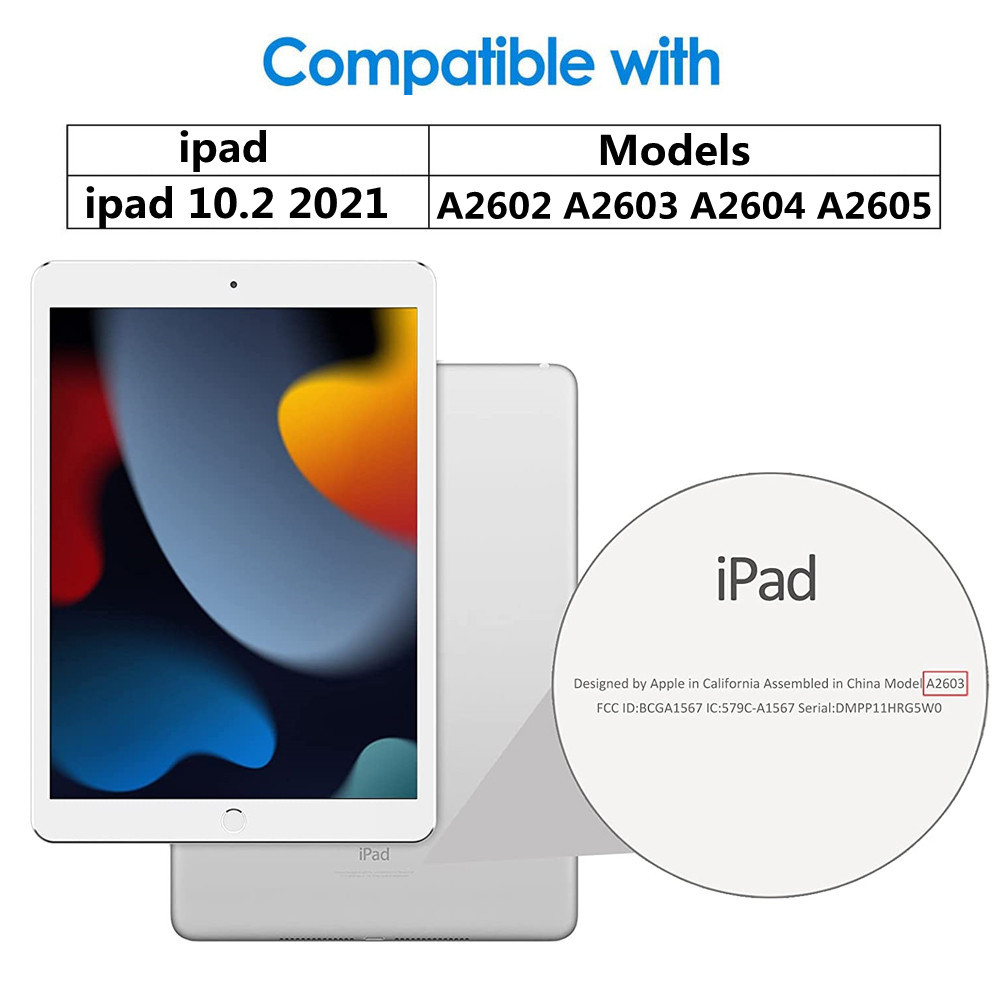 ProCase Coque pour iPad 10.2, iPad 9 2021, iPad 8 2020, iPad 7