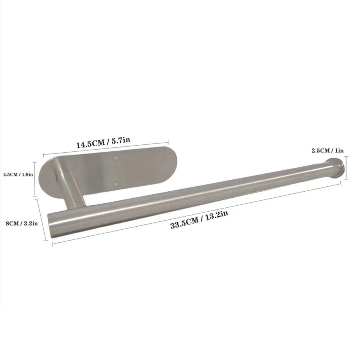 Metal Roll Kitchen Storage Rack Wall mounted Single Hand Operable