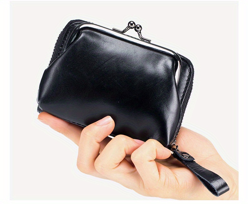 Portamonete con cerniera clutch piccolo in pelle Toscana Miele