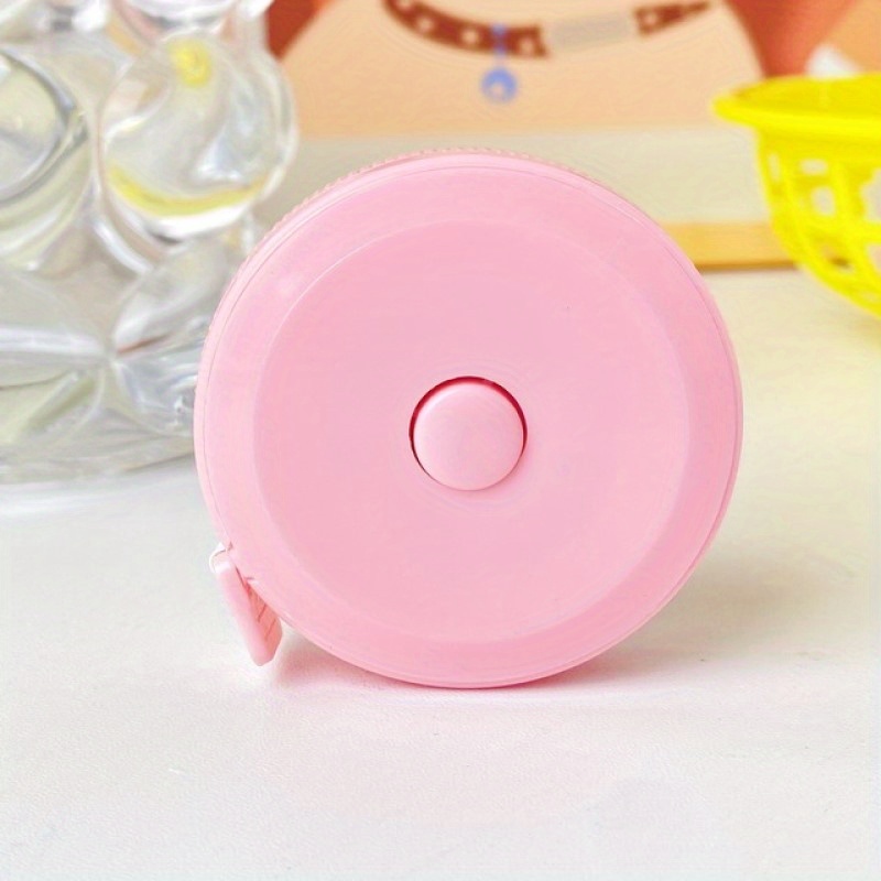1pc Mini Soft Measuring Tape Retractable Sewing Fabric Clothes Ruler Tailor  Waist Body Measuring Tape(Random Color)