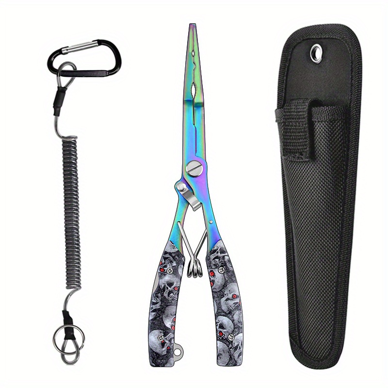 Fishing Pliers Saltwater Stainless Steel Multitool Hook Remover Braided  Line Cutting Split Ring Tool Gear Accessories Split Ring Pliers for Fishing