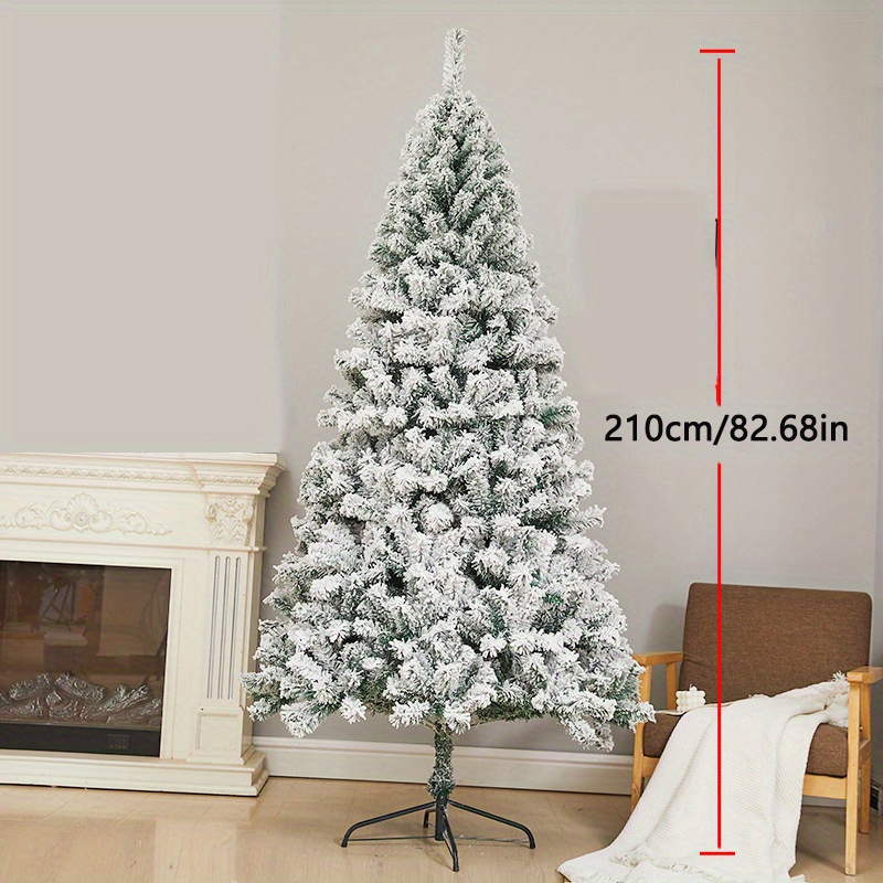 1pc Flocking Christmas Tree PVC Simulation Snowfall Artificial Cedar Tree