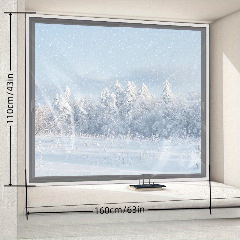 65x180cm Thermofolie Fenster Gegen Kälte,Doppelt Verdickt Fenster