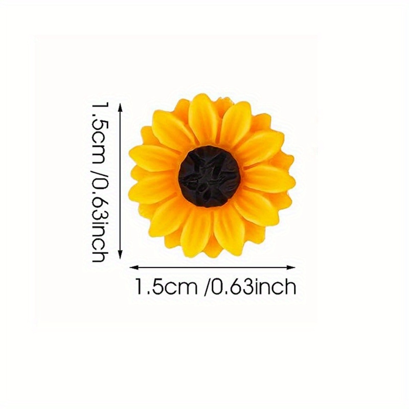 20Pcs Sunflower Thumbtacks Push Pins, Cute Resin Decorative Tacks And - View #3